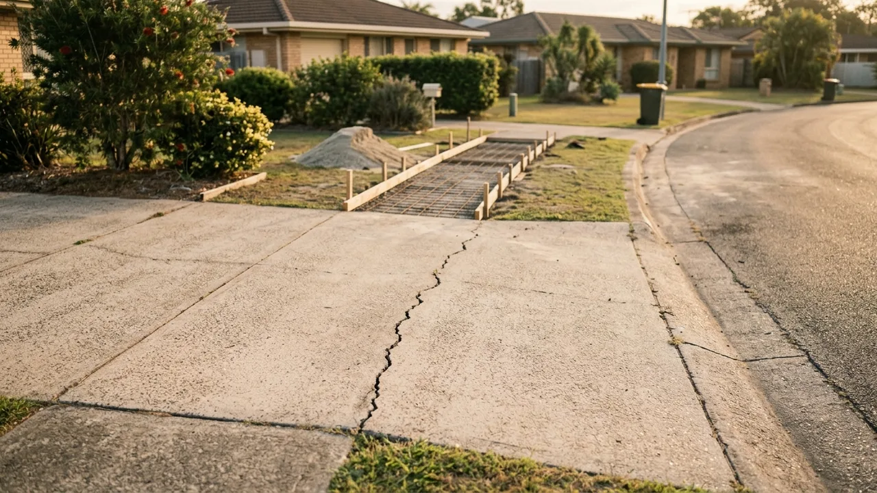 Brisbane concreting context shot for "Why do concrete driveways and paths crack so often in Brisbane?"