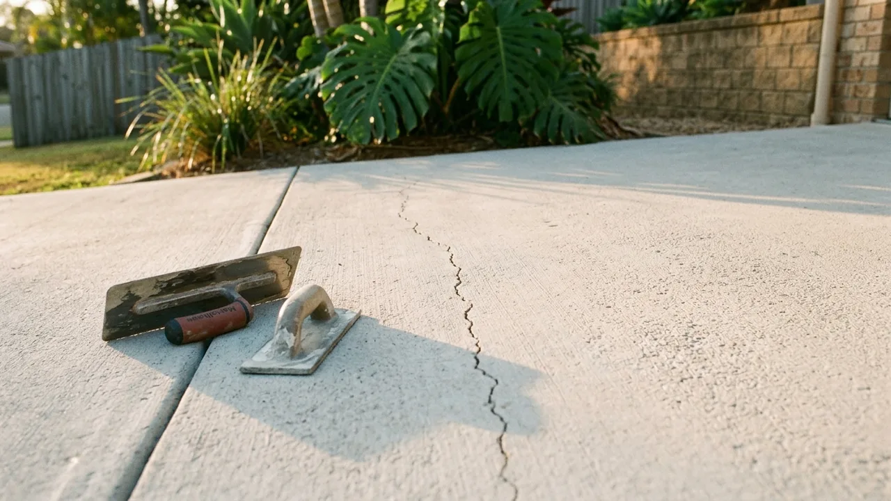 Brisbane concreting detail relevant to "Why does new concrete crack and when should you actually be worried?"