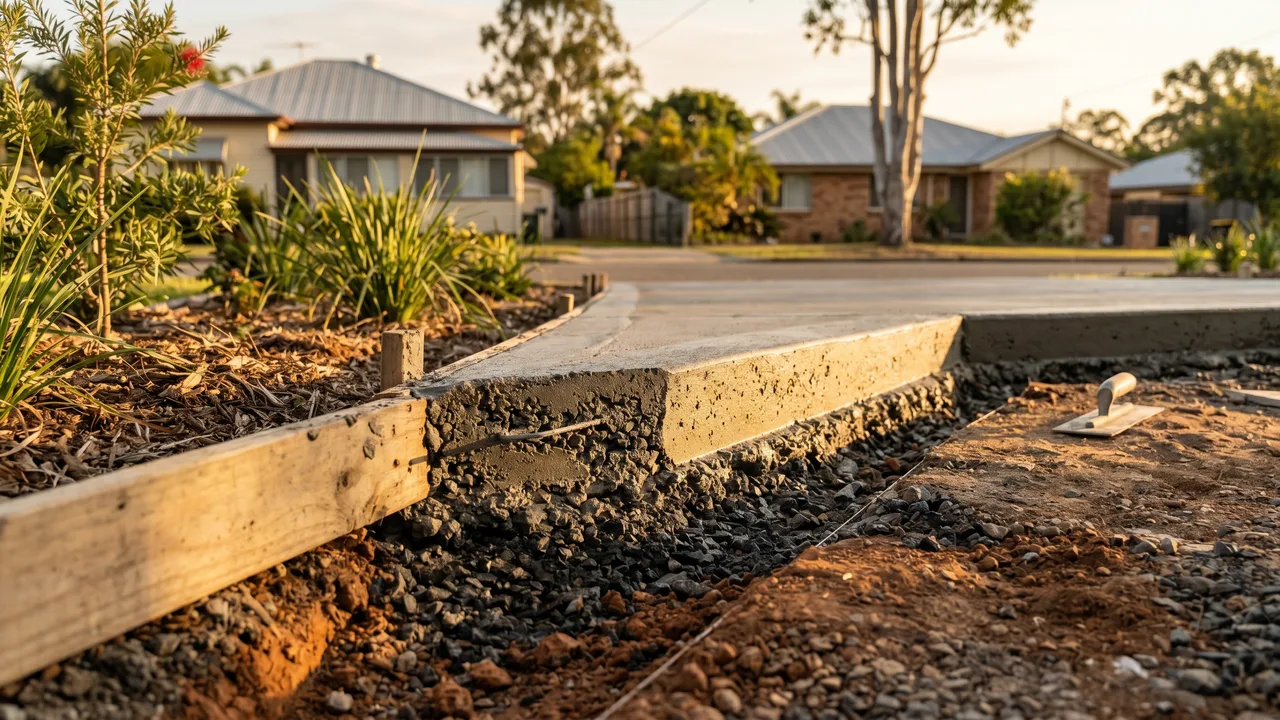 How thick does a residential concrete driveway actually need to be? in Hemmant