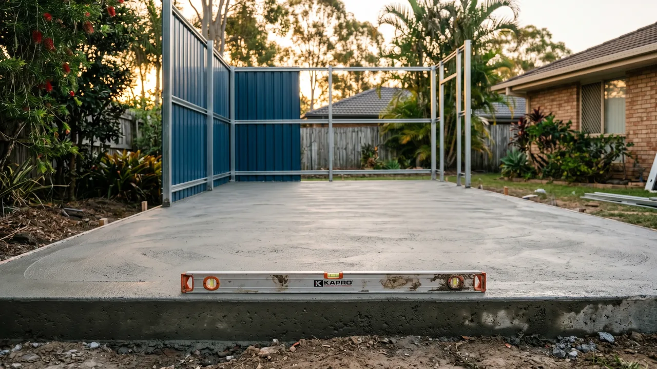 What do you need to know before pouring a shed slab in your backyard? in Hemmant