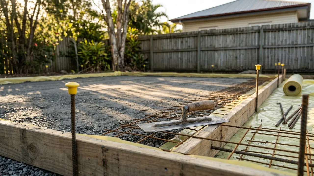 Brisbane concreting detail relevant to "What do you need to know before pouring a shed slab in your backyard?"
