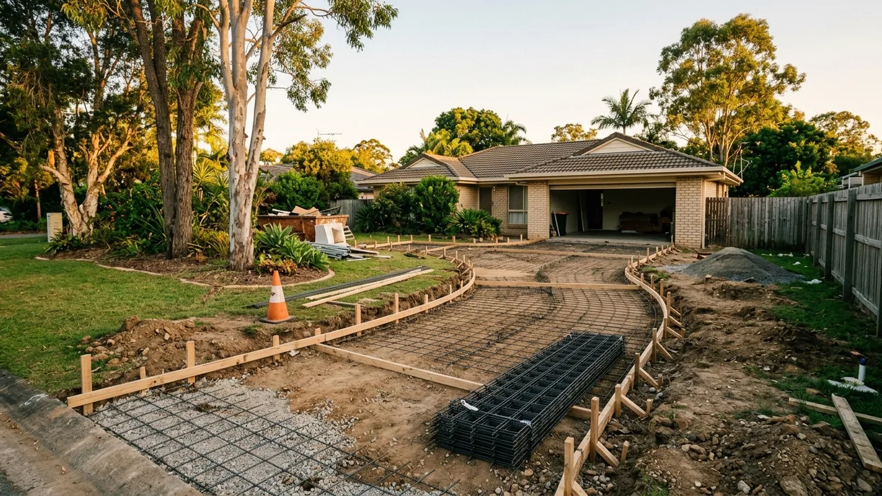 Brisbane concreting context shot for "What actually determines the cost of a concreting job in Hemmant?"