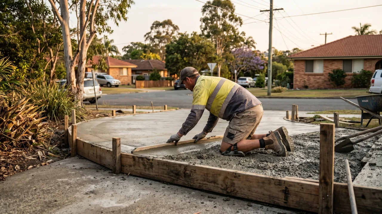 Can a capable DIYer pour their own concrete driveway in Brisbane? in Hemmant