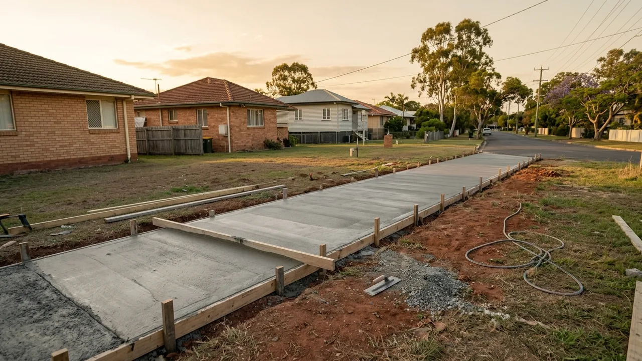 Brisbane concreting context shot for "Can a capable DIYer pour their own concrete driveway in Brisbane?"