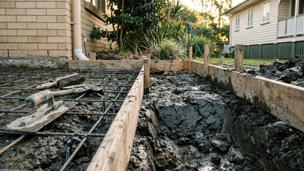 Brisbane concreting detail relevant to "Hemmant soil conditions make concreting harder than most suburbs"