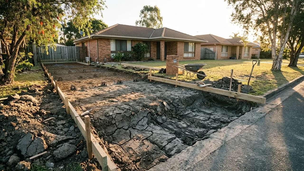 Brisbane concreting context shot for "Hemmant soil conditions make concreting harder than most suburbs"