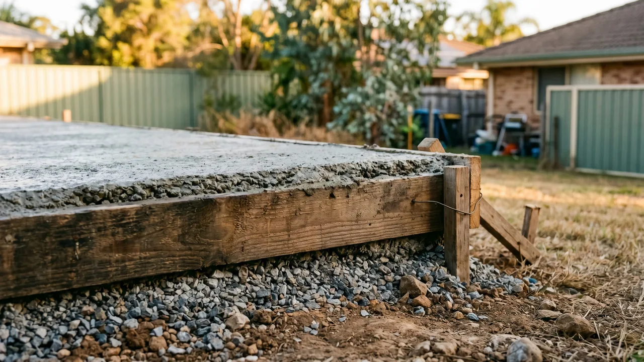 How thick does a residential concrete slab actually need to be? in Hemmant