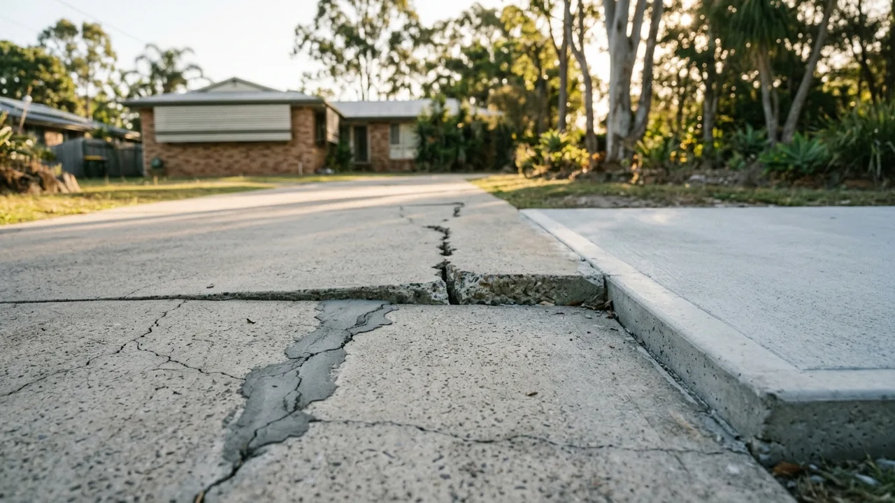 Brisbane concreting detail relevant to "When should you repair your concrete driveway and when should you replace it?"